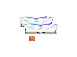 Team Group - Team T-Force Delta RGB 32GB (2 x 16GB) 288-Pin PC RAM DDR5 6400 (PC5 51200) Desktop Memory Model FF4D532G6400HC40BDC01 - White