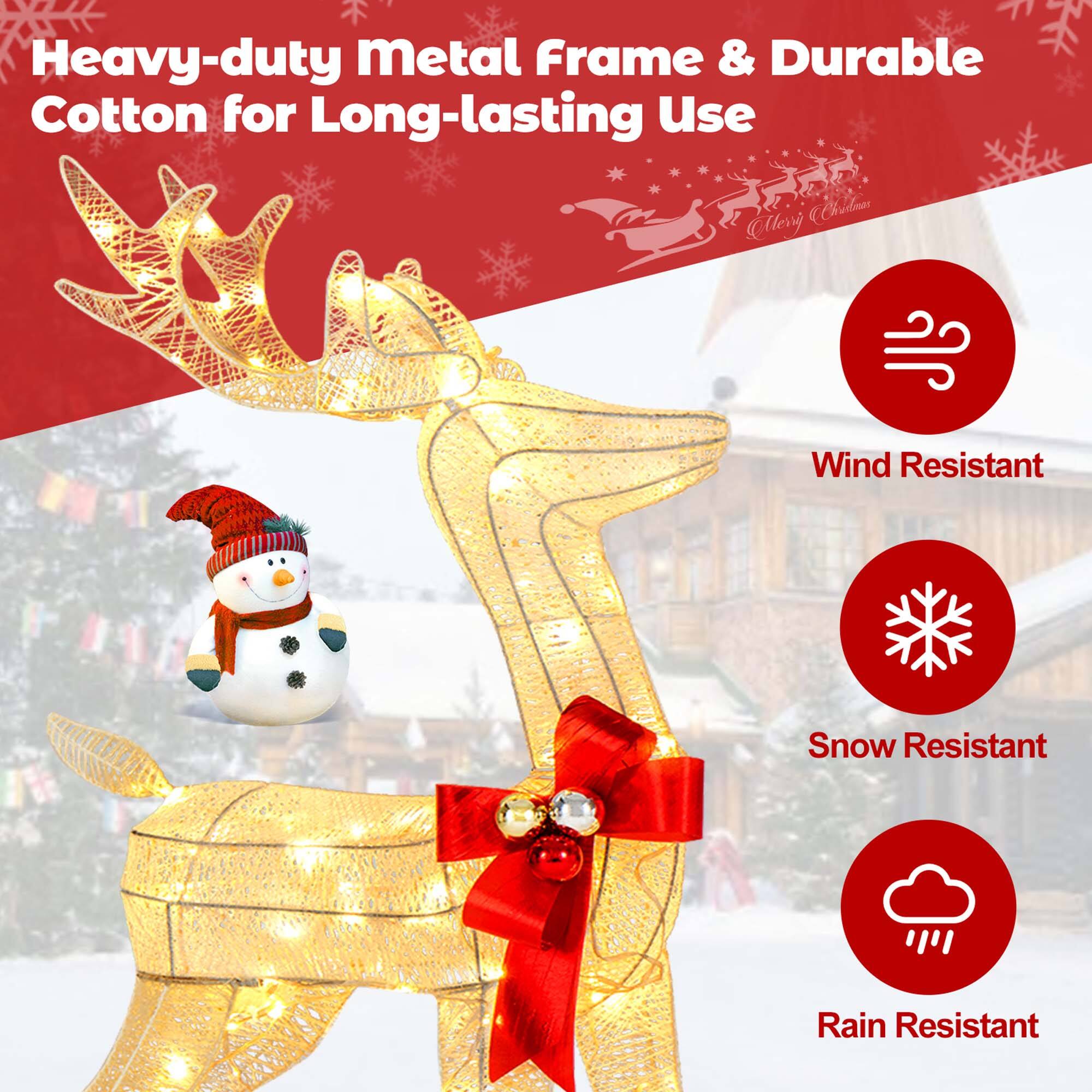 Heavy-duty Metal Frame & Durable Cotton for Long-lasting Use: Wind Resistant, Snow Resistant, Rain Resistant.