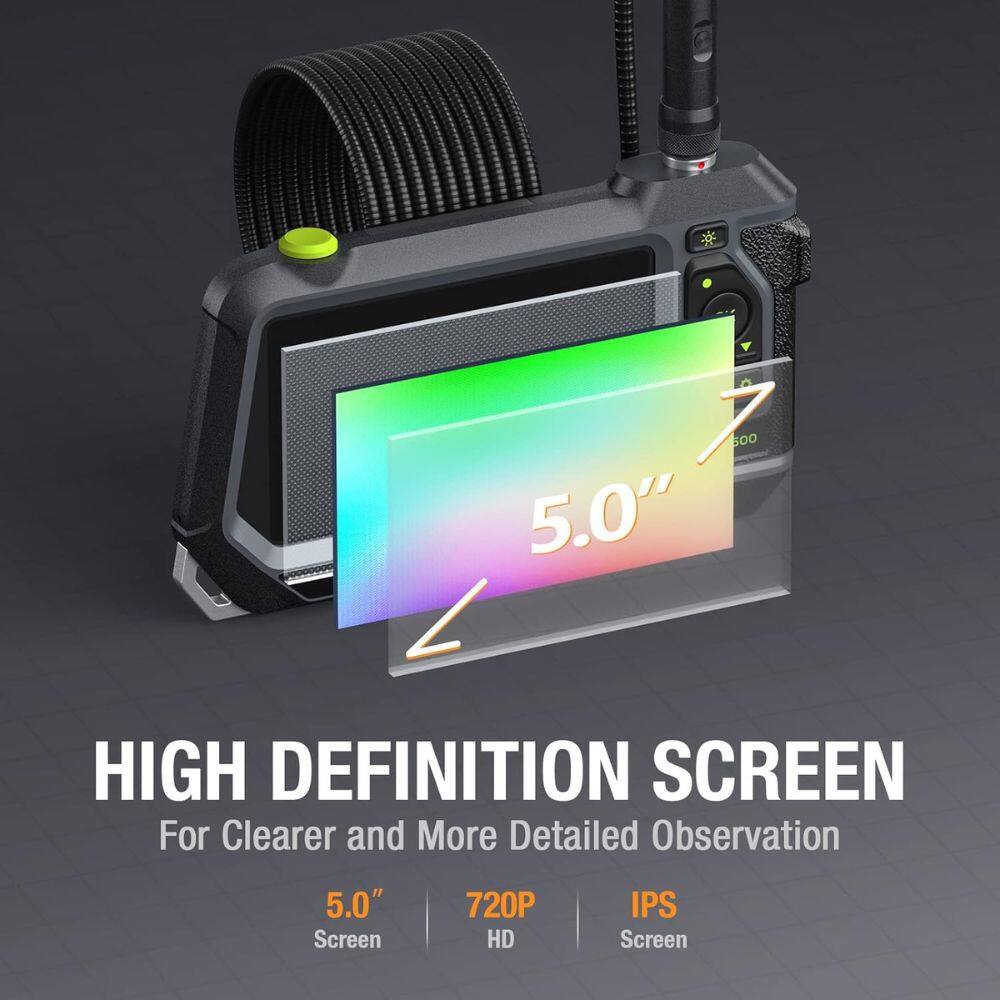 5.0" HIGH DEFINITION SCREEN  
For Clearer and More Detailed Observation  
5.0" Screen  
720P HD IPS Screen