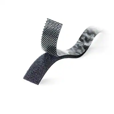 Front. Velcro - Extreme Fasteners, 1" x 10', Black - Black.