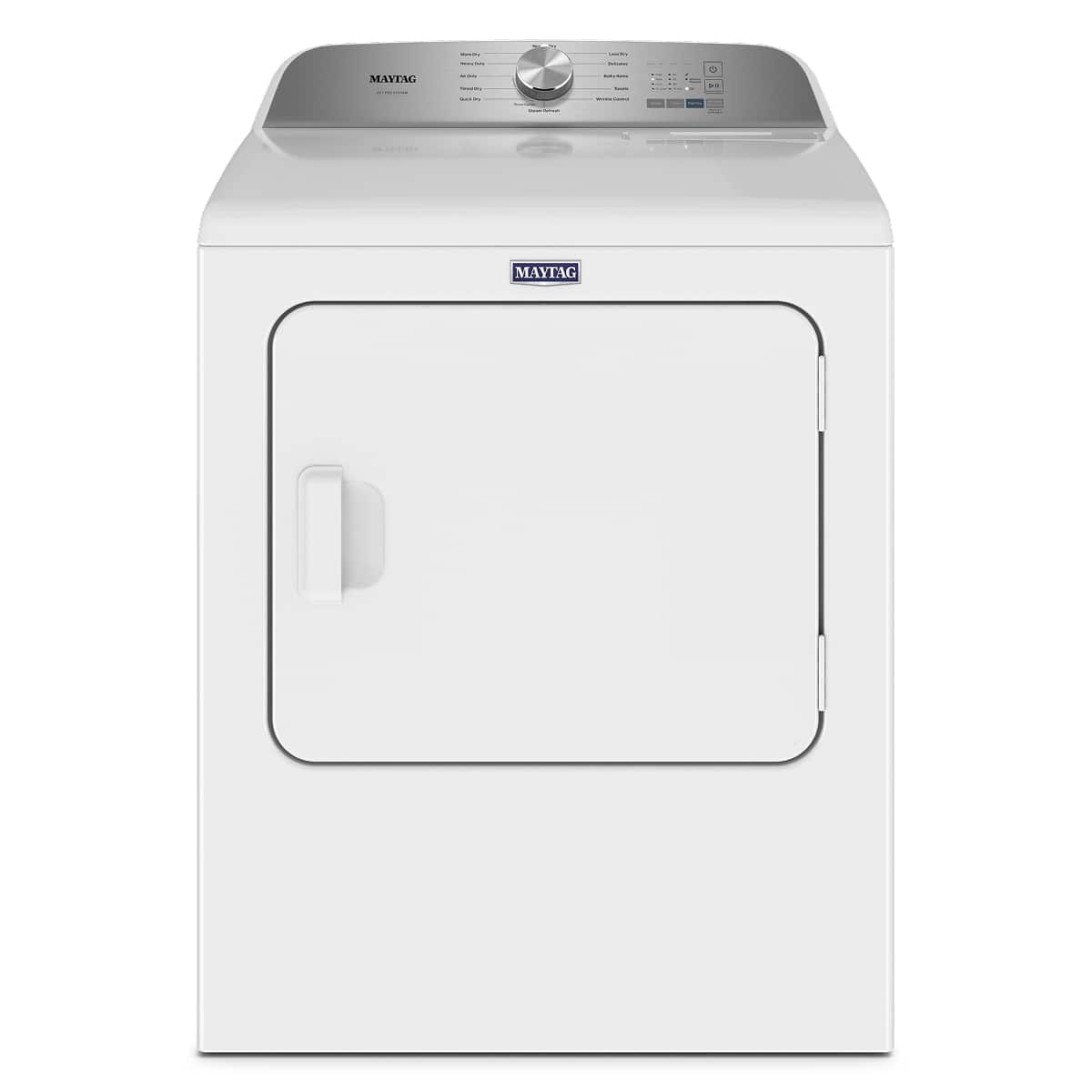 Maytag - 7.0 Cu. Ft. Electric Dryer with Steam and Pet Pro System - White - Front_Zoom