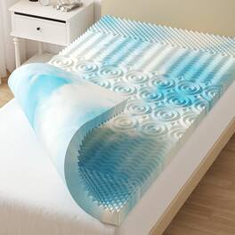 Anysun - 3" Twin Memory Foam Mattress with Cooling Gel - Pressure Relieving - Blue