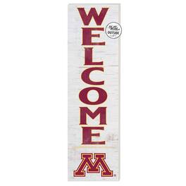 Jardine - Minnesota Golden Gophers 10'' x 35'' Indoor/Outdoor Welcome Sign - White