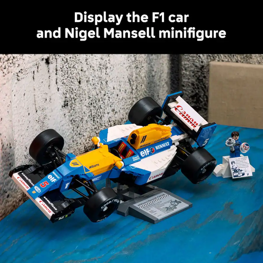 LEGO Icons Williams Racing FW14B Nigel Mansell Model Car Set for