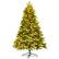 Front. Costway - 6.5Ft Pre-lit Snow Flocked Hinged Artificial Christmas Spruce Tree w/ 450 Lights - Green.