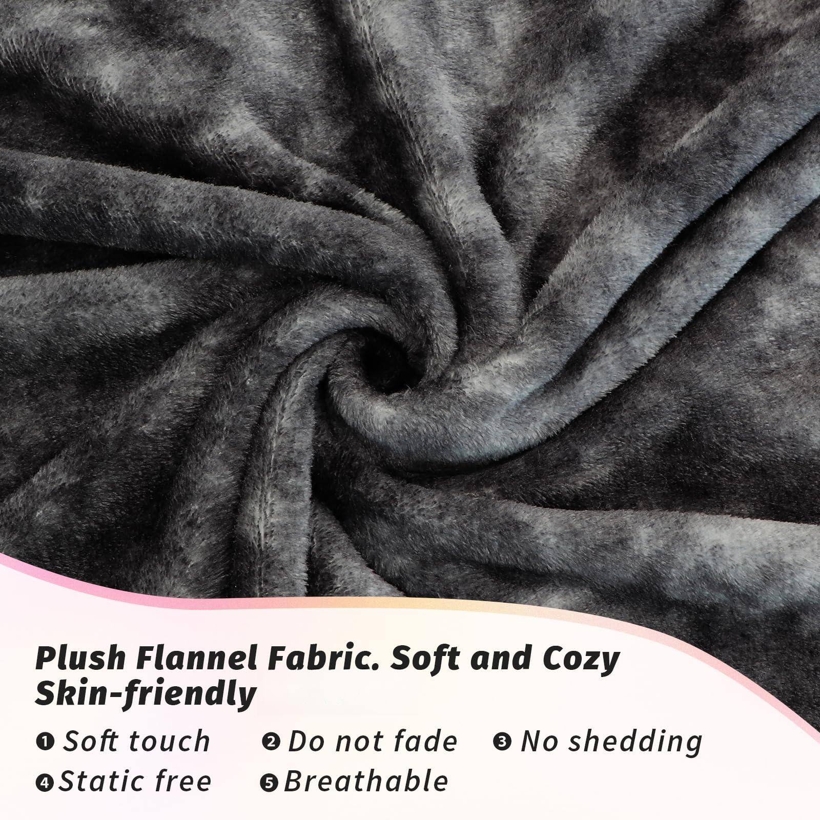 Plush Flannel Fabric. Soft and Cozy  
Skin-friendly  

1. Soft touch  
2. Do not fade  
3. No shedding  
4. Static free  
5. Breathable