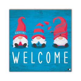 Fan Creations - Miami Marlins 10'' x 10'' Welcome Gnomes Sign - Multicolor