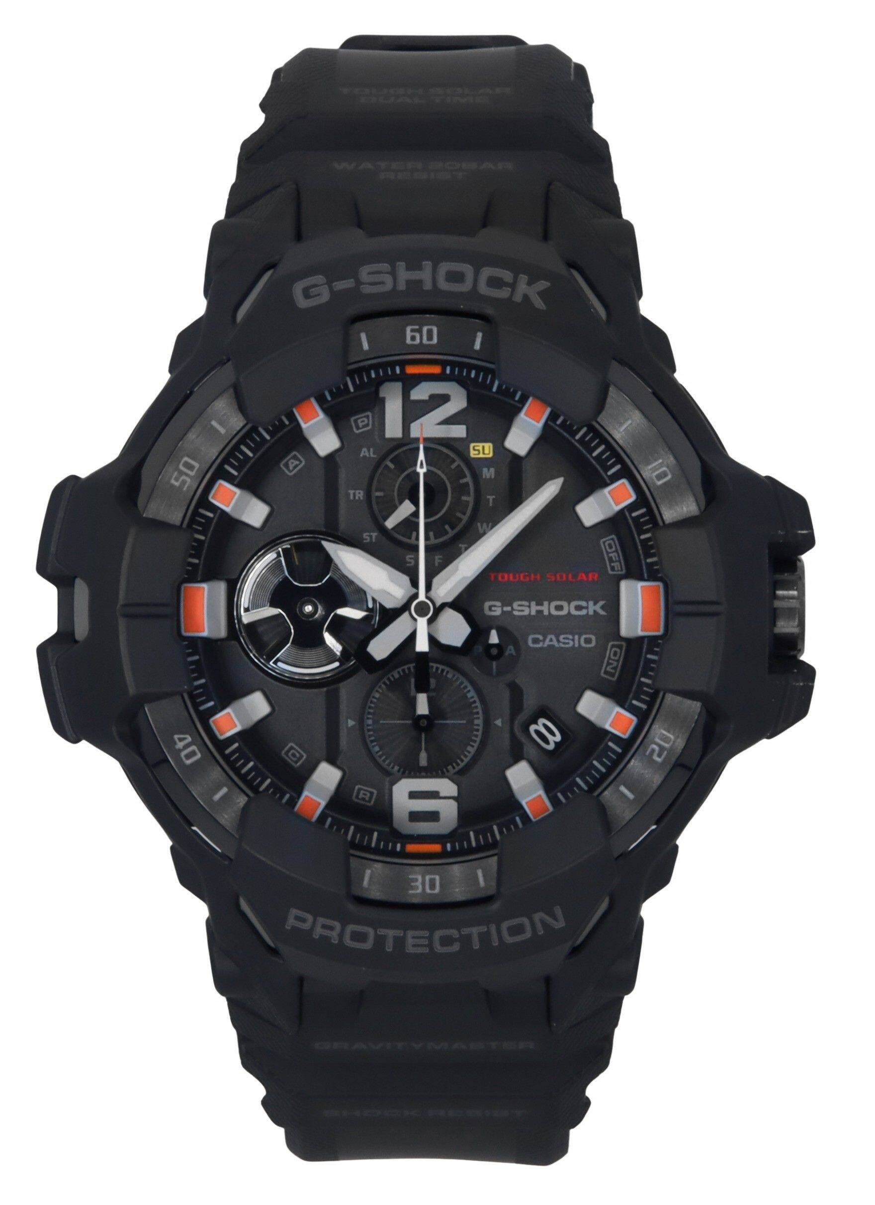 WATER RESIST  
G-SHOCK  
TOUGH SOLAR  
CASIO  
PROTECTION  
GRAVITYMASTER