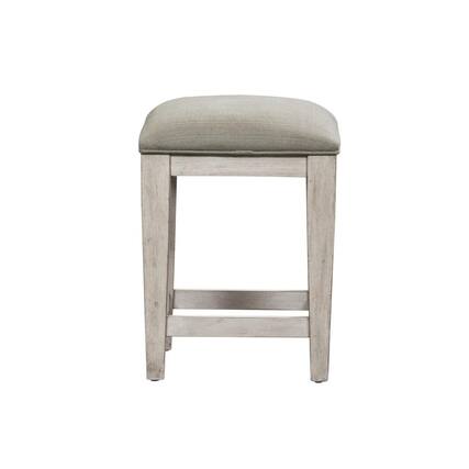 Front. Liberty Furniture Industries - Upholstered Console Stool - White.
