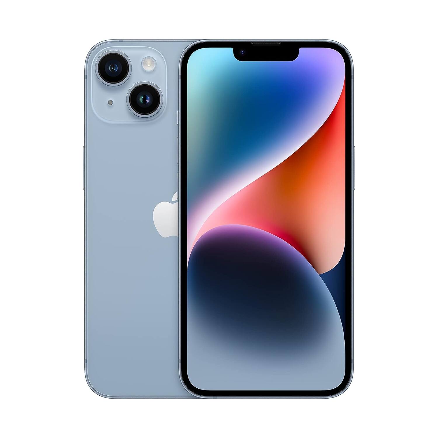 Alt View 1. Apple - iPhone 14 Plus A2632 (Fully Unlocked) 256GB Bundle with Pre-Installed Tempered Glass - Blue.
