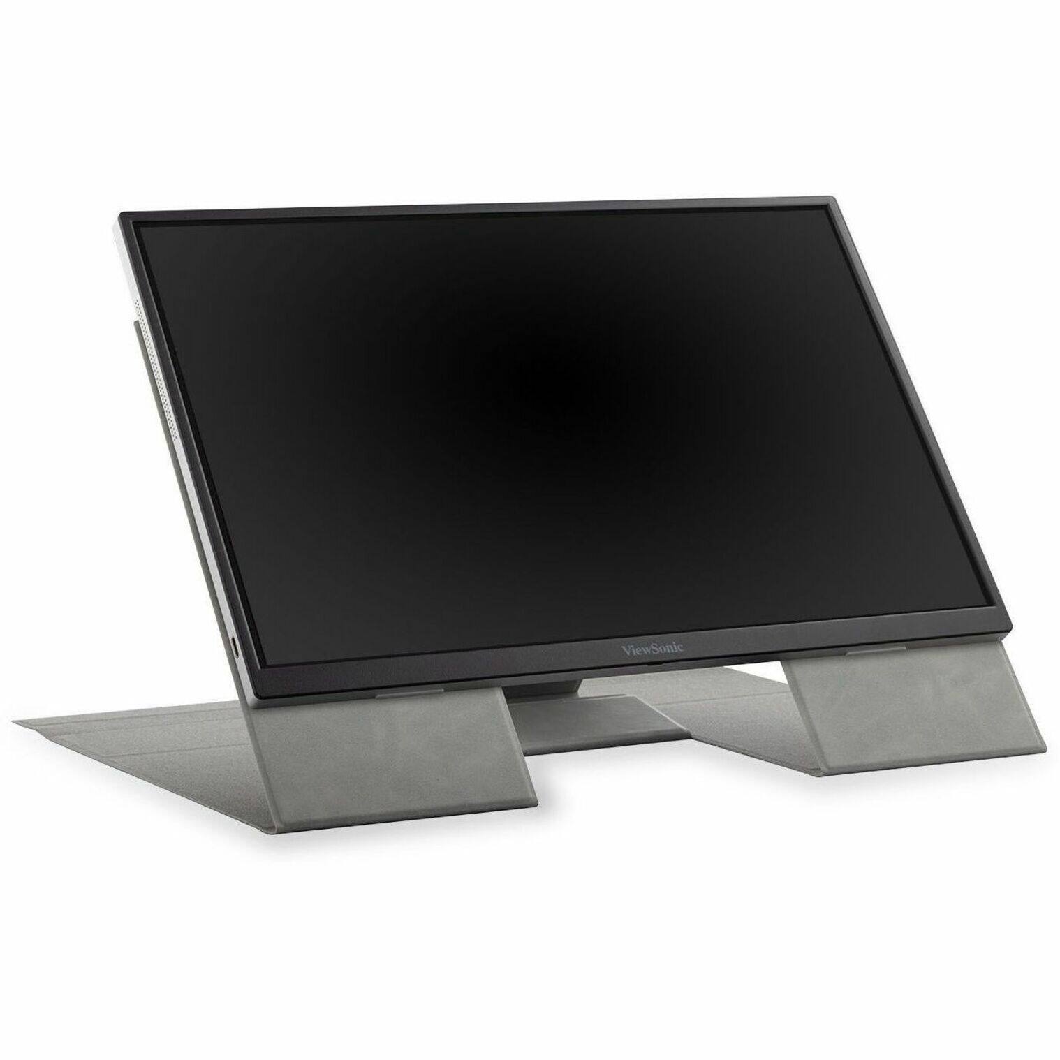 Alt View 20. ViewSonic - VG1656N 16" IPS LCD 1200P Wireless Portable Monitor (USB-C) - Black.