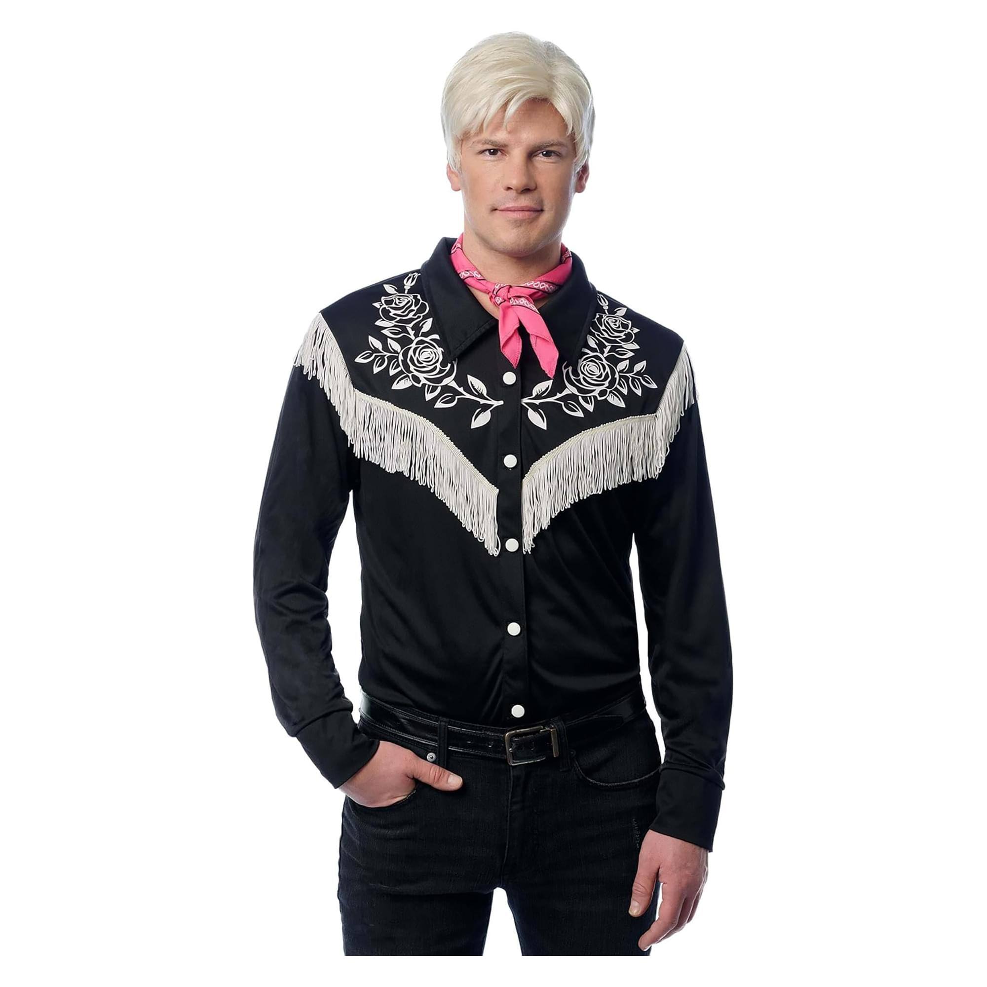 Costume Culture by Franco - Barbie-Inspired Dream Boy Western Shirt Adult Costume | X-Large - Black price history on PriceWatchPro
