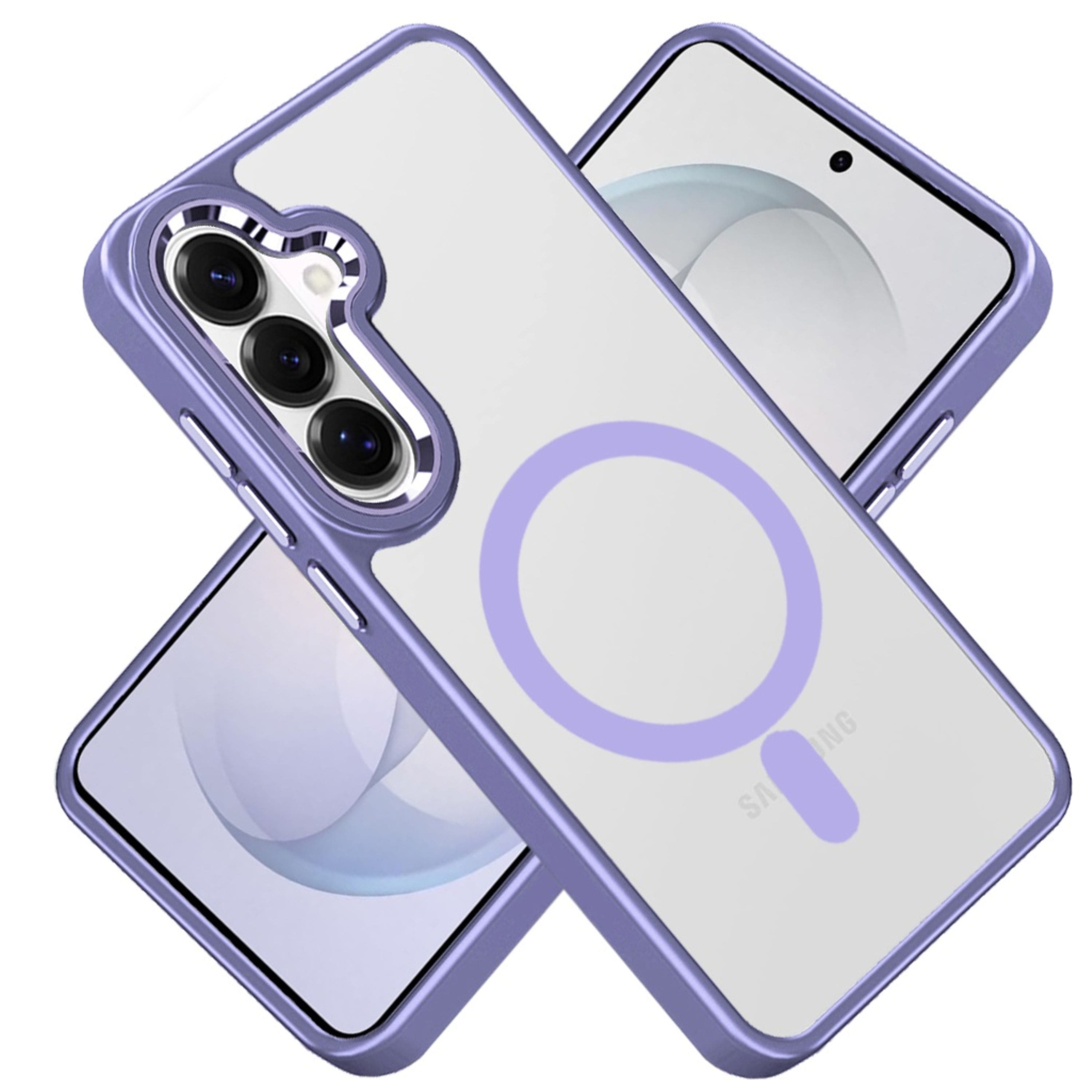 Kitcheniva - Magnetic Ring Cover With Metal Buttons Plus Tempered Glass For Samsung S26 FE - Light Purple price history on PriceWatchPro