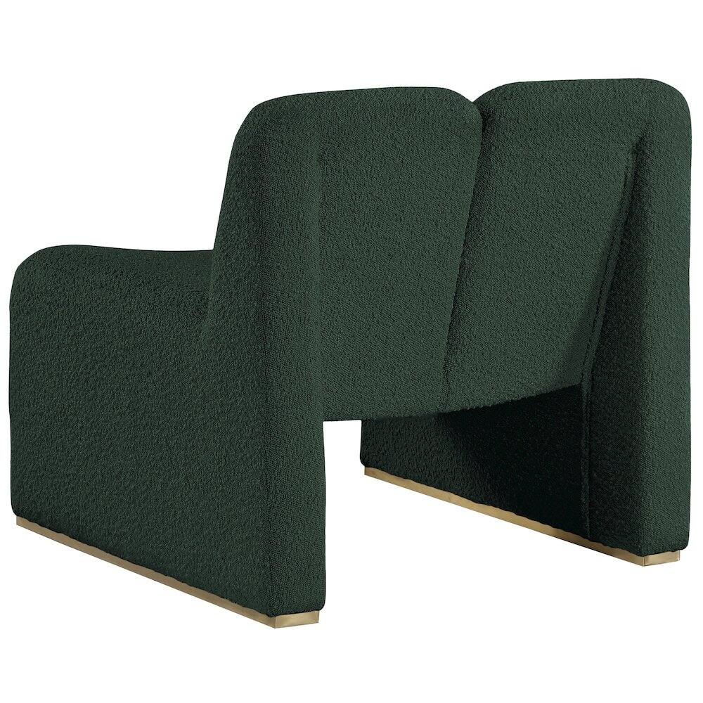 Alt View 4. Meridian Furniture - Alta Green Boucle Fabric Accent Chair - Green.