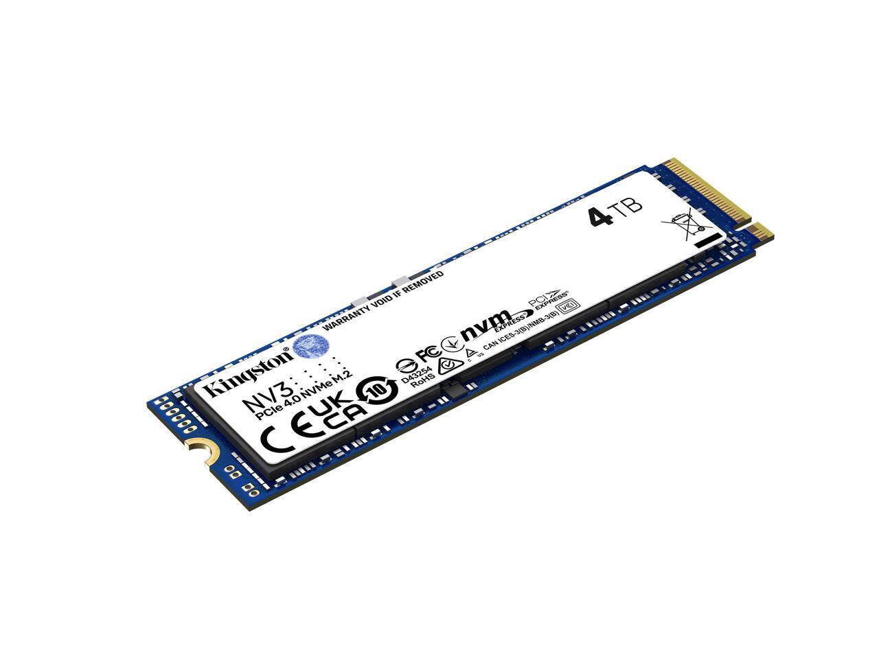 Kingston NV3 4 TB Solid State Drive M.2 2280 Internal PCI Express
