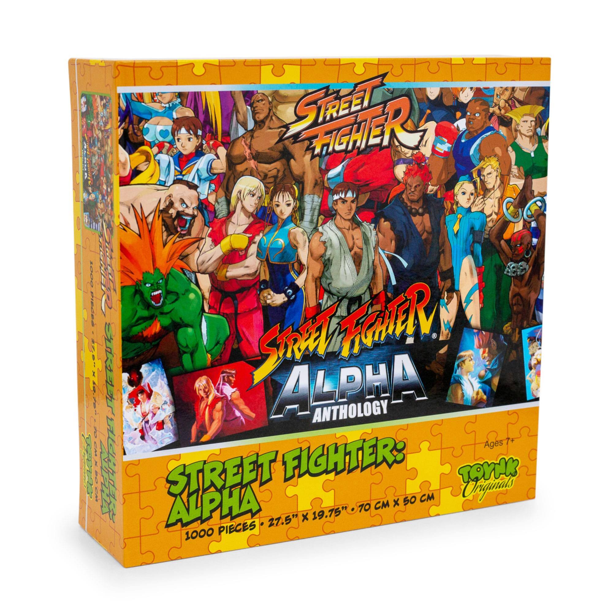 Street Fighter Alpha Anthology  
1000 Pieces  
27.5" x 19.75" (70 cm x 50 cm)  
Ages 7+  
Toy Ink Originals