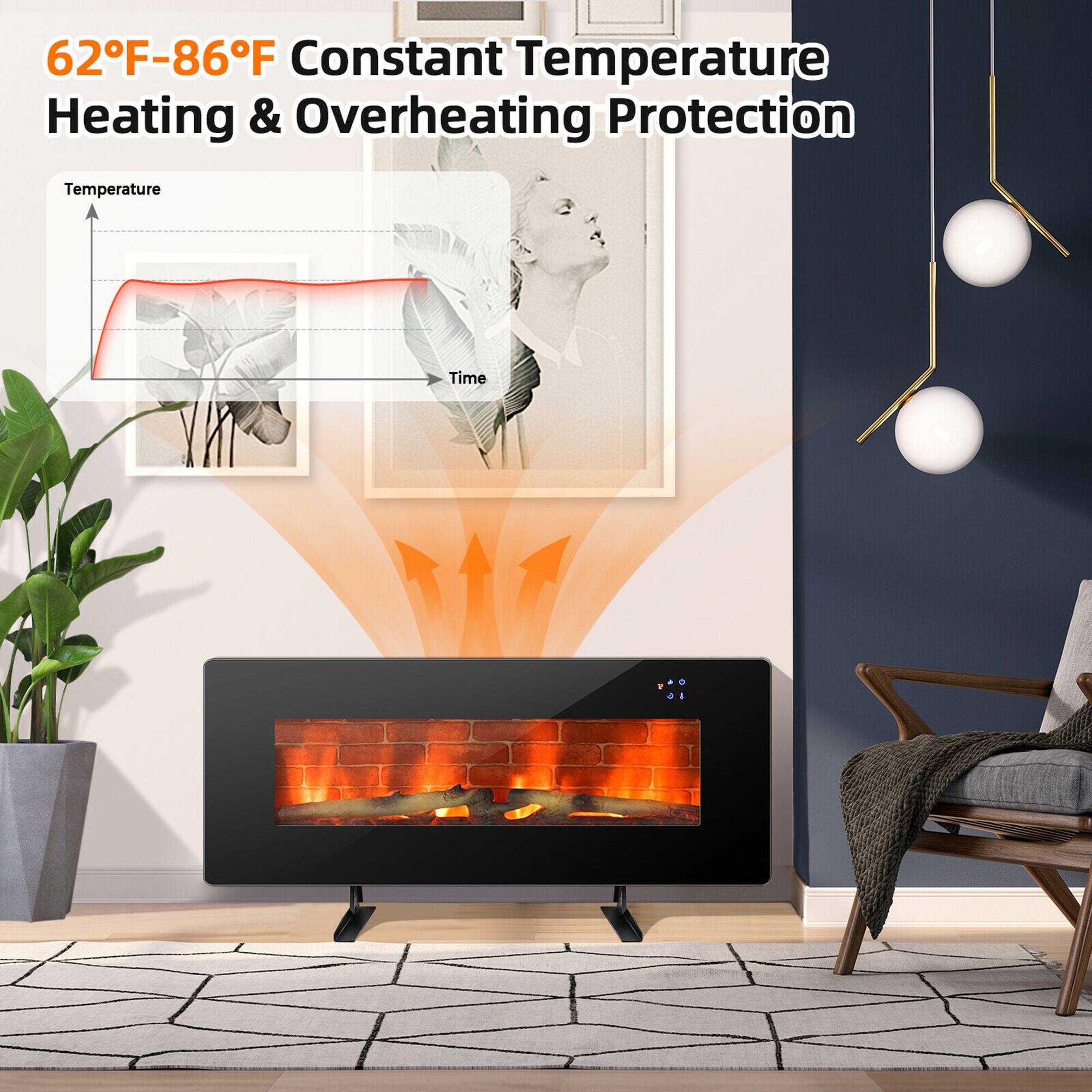 62°F-86°F Constant Temperature Heating & Overheating Protection

Temperature
Time