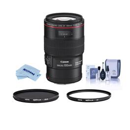 Bundle - Canon - EF 100mm f/2.8L Macro IS USM Lens, with Hoya 67mm UV+CPL Filter Kit, Cleaning Kit, Cleaning Cloth