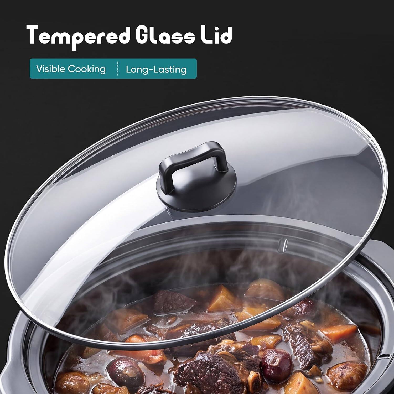 Tempered Glass Lid

Visible Cooking | Long-Lasting