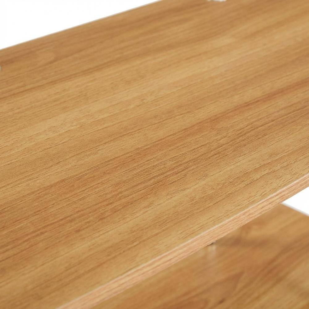 Alt View 4. FurniFact - Light Oak No Tools XL Highboy TV Stand for TVs up to 55 Inches with Metal Poles - Brown.