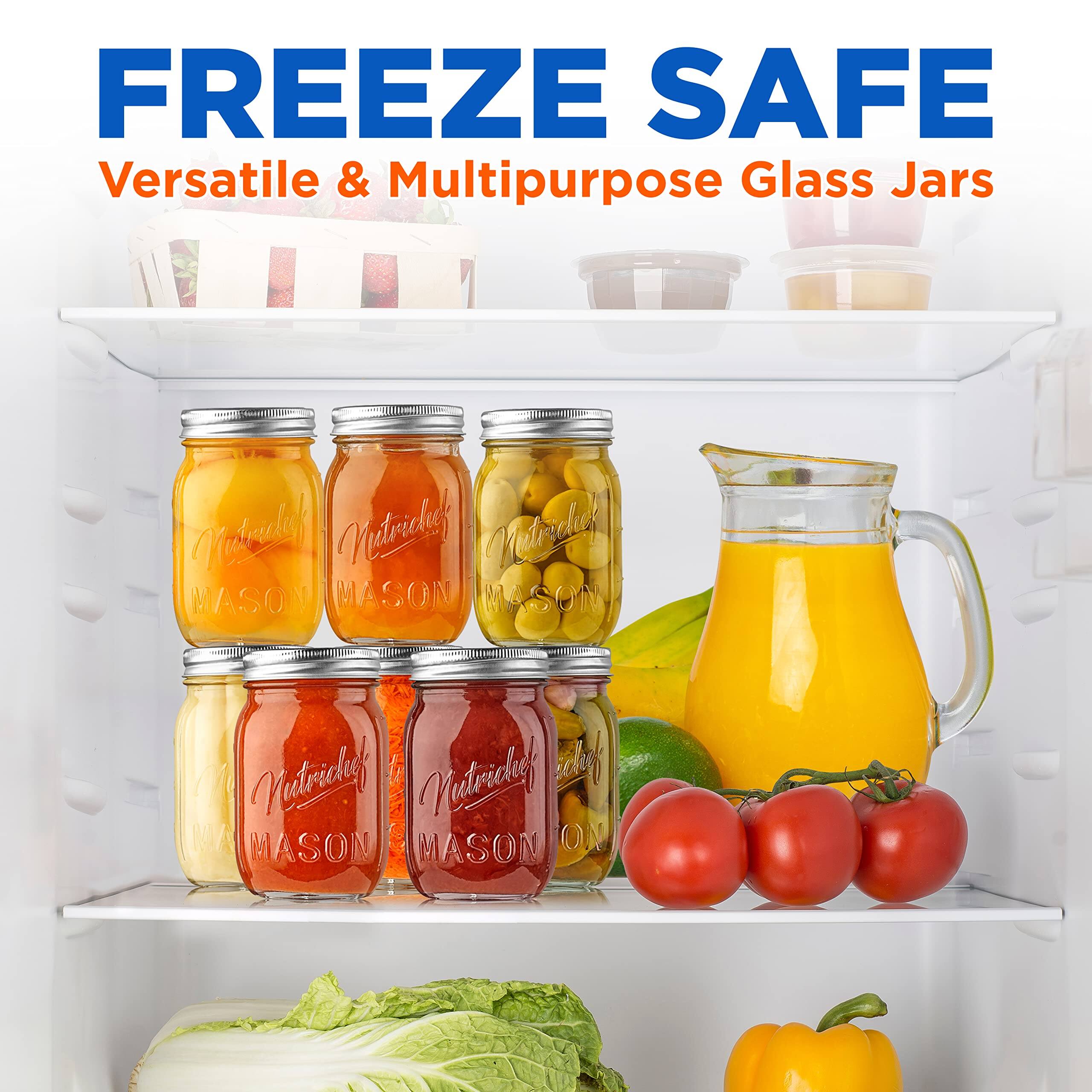 FREEZE SAFE  
Versatile & Multipurpose Glass Jars