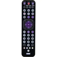 TERK - Rechargeable 6-Device Backlit Universal Remote - Black - Front_Zoom