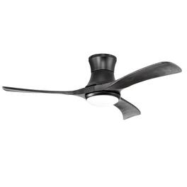 SKONYON - 52 Inch Ceiling Fan with LED Light Remote Control Quiet Motor and 6 Speed Settings - Black