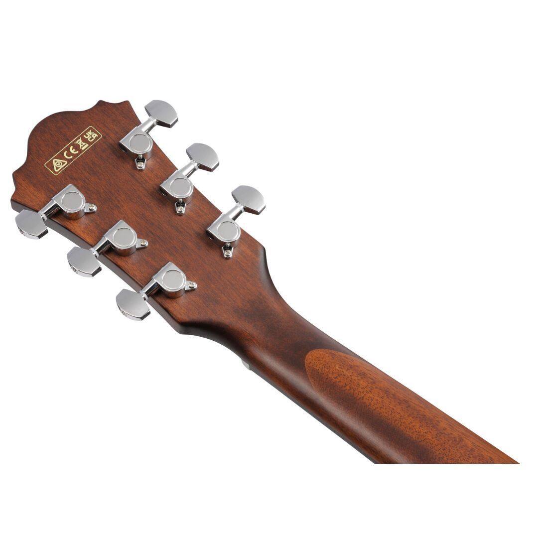 Left. Ibanez - Ibanez AE100BUF Grand Auditorium Acoustic-Electric Guitar Burgundy Flat.