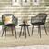 Alt View 1. Costway - 3 Piece Patio Bistro Set All Weather Heavy Duty Table and Chairs Set of 2 - Black.