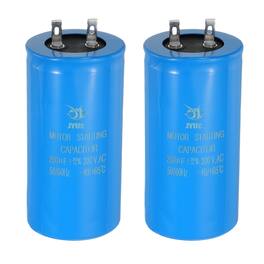 Unique Bargains - 2pcs Motor Start Capacitor, 200uf 300V CD60 Starting Running for AC/ Electric Motor
