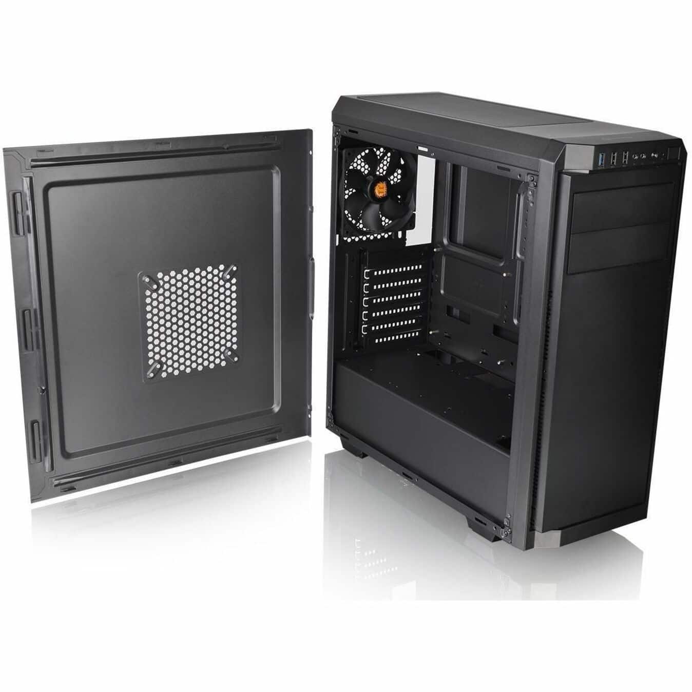 Alt View 16. Thermaltake - V100 Perforated Computer Case - Black.