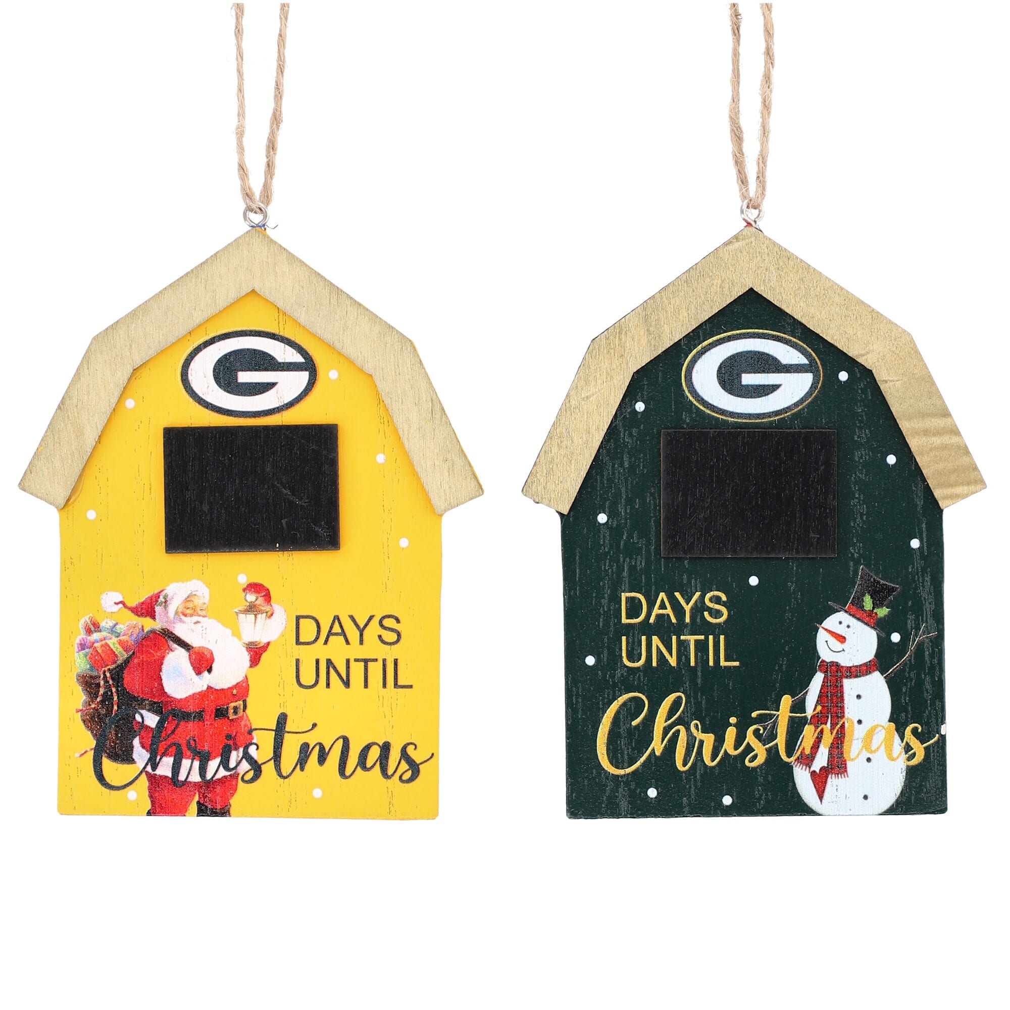 The Memory Company - Green Bay Packers 2-Pack Countdown Ornament Set - Multicolor