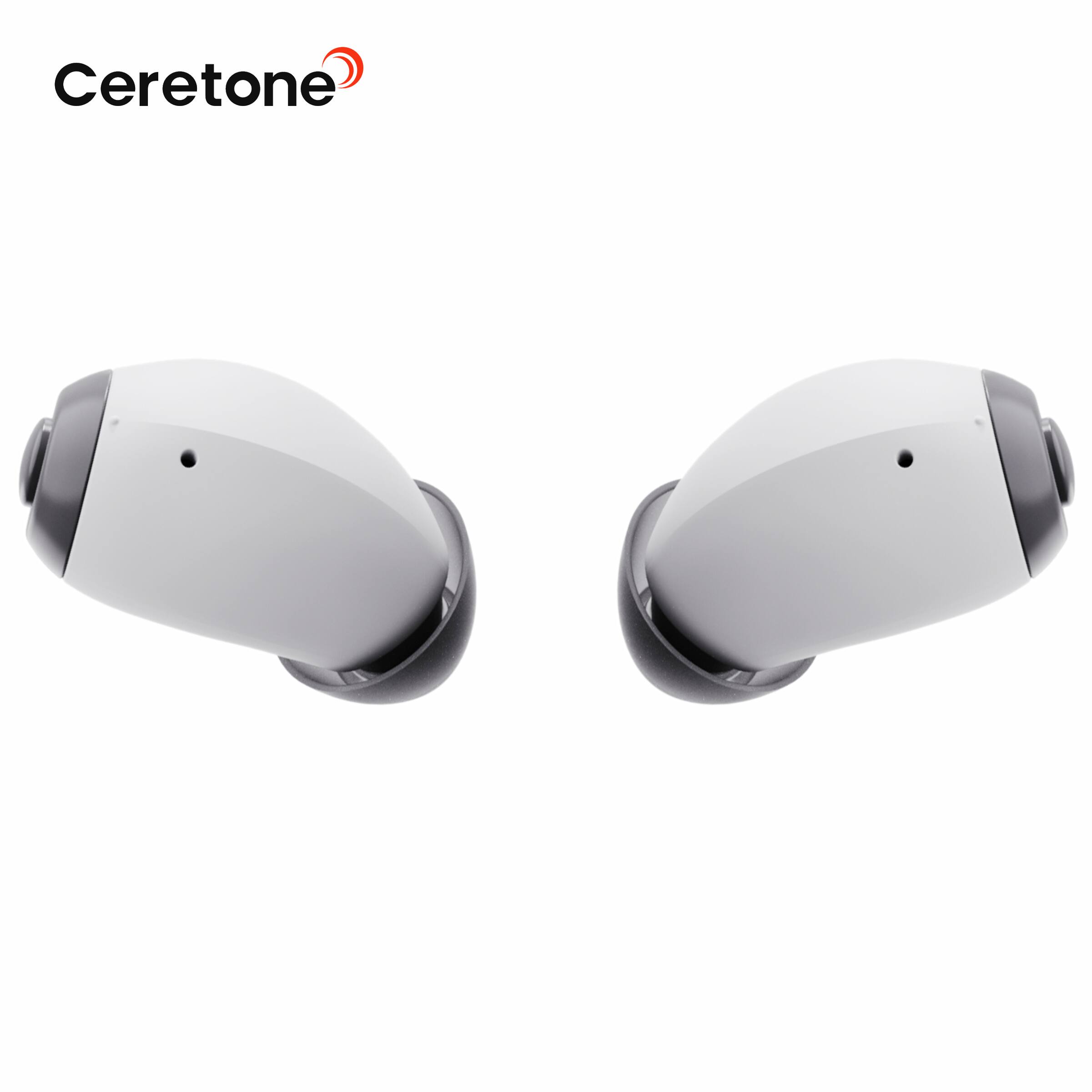Back. Ceretone - Style OTC Hearing Aid – Clear Sound with Noise Reduction, Ergonomic Fit, Sleek Modern Design, Water & Dust Resistant - White.