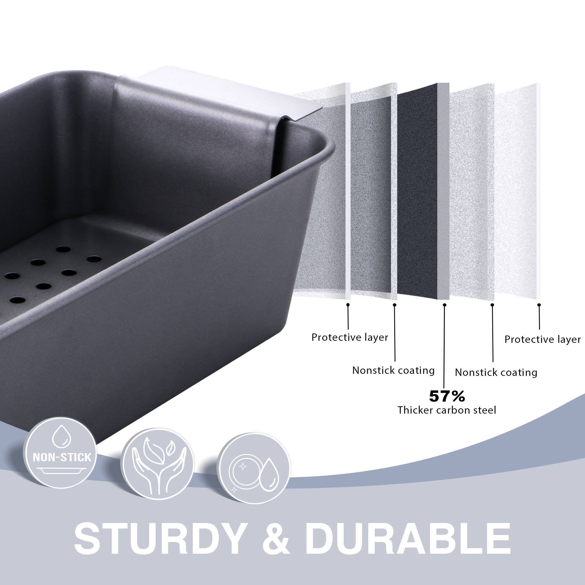 Protective layer  
Nonstick coating  
57% Thicker carbon steel  
NON-STICK  
STURDY & DURABLE