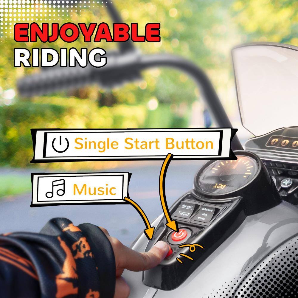 ENJOYABLE RIDING

- Single Start Button
- Music