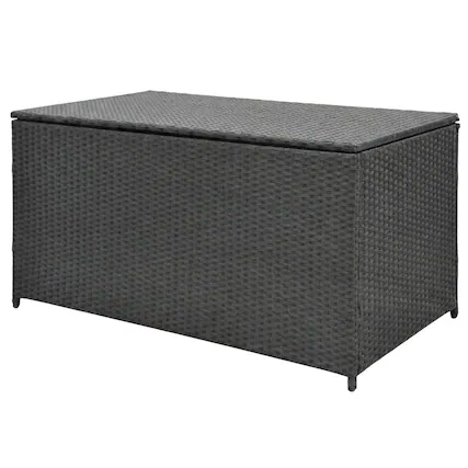 Front. vidaXL - vidaXL Storage Chest Black - Black.