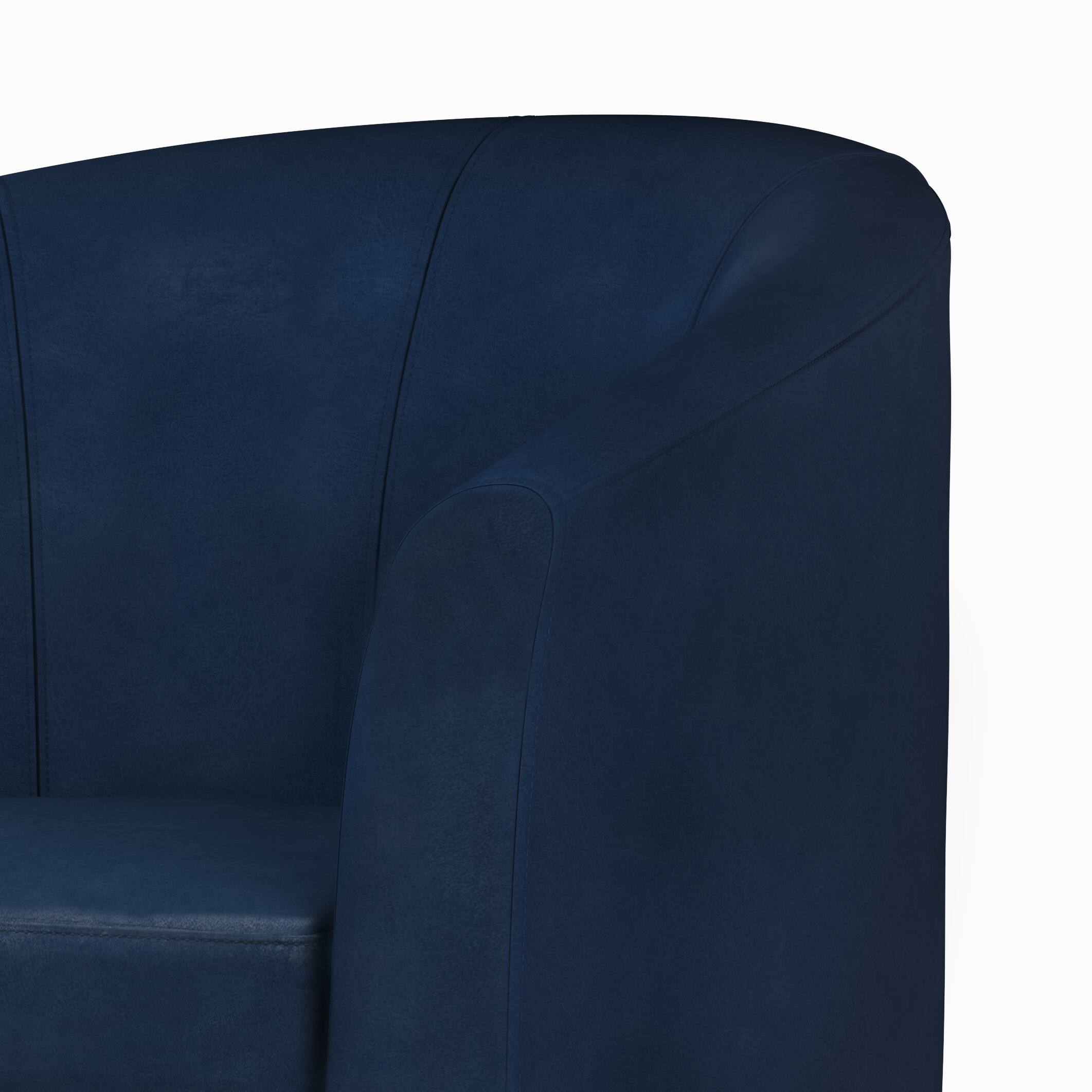 Alt View 15. Simpli Home - Austin 30 inch Wide Tub Chair - Distressed Dark Blue.