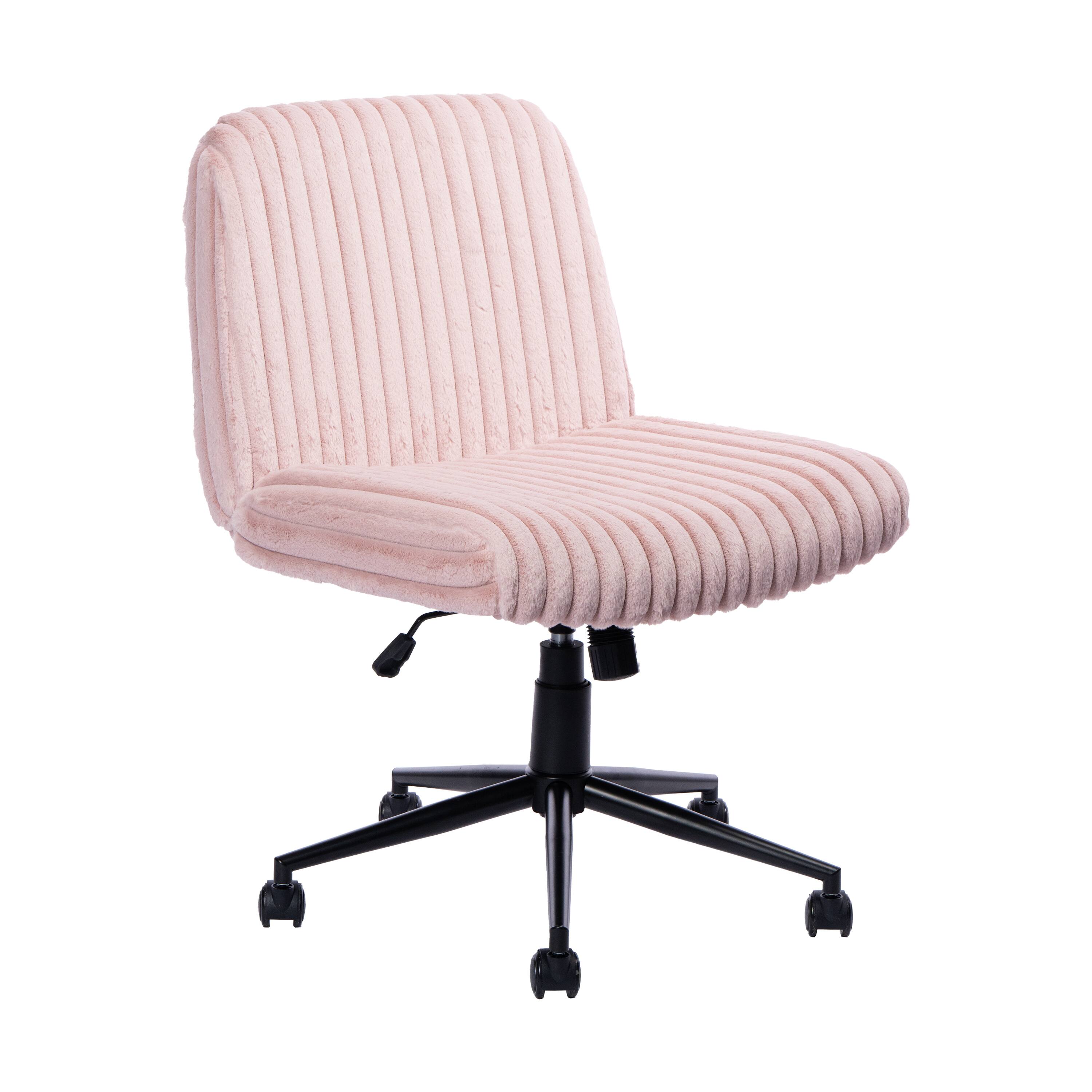 Left. Forest'nSky - Sport Pink Criss Cross Gaming Chair, Ergonomic High-Back Racing Style PC Seat - Pink.