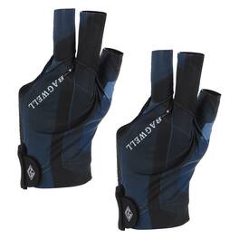 Unique Bargains - 3 Finger Pool Glove Left Hand, Billiard Gloves for Shooter Carom Pool Snooker Cue Accessories 2pcs - Fits Men Women - Black Blue