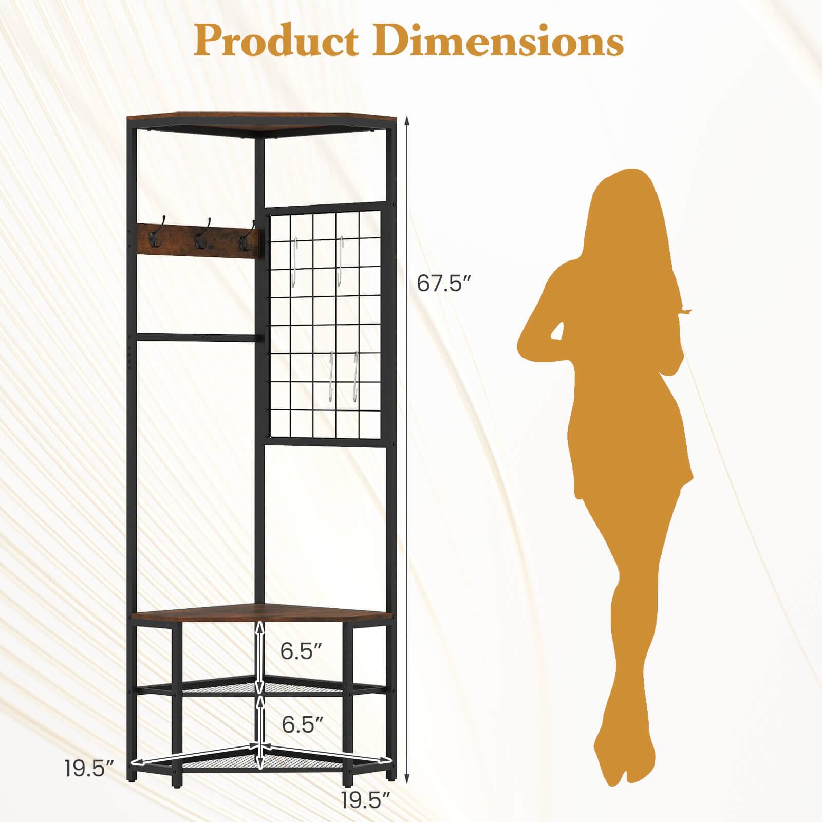 Product Dimensions: 67.5" x 6.5" x 6.5" x 19.5" x 19.5"