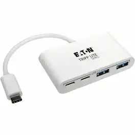 Eaton Tripp Lite Series 4-Port USB-C Hub, USB 3.x (5Gbps), 2x USB-A, 2x USB-C, White - USB Type C - External - 4 USB - Unknown