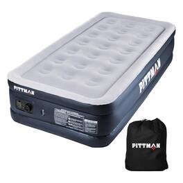 Pittman Outdoors - Double High Air Mattress with Built-In Electric Pump, Twin - Black