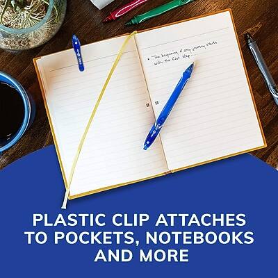 PLASTIC CLIP ATTACHES TO POCKETS, NOTEBOOKS AND MORE