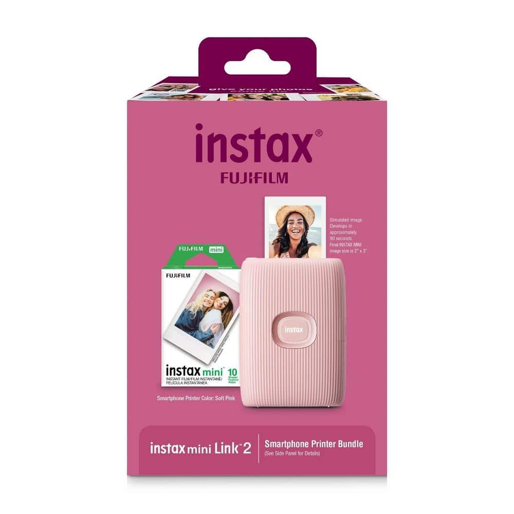 Fujifilm - Instax Mini Link 2 Printer Bundle - Pink