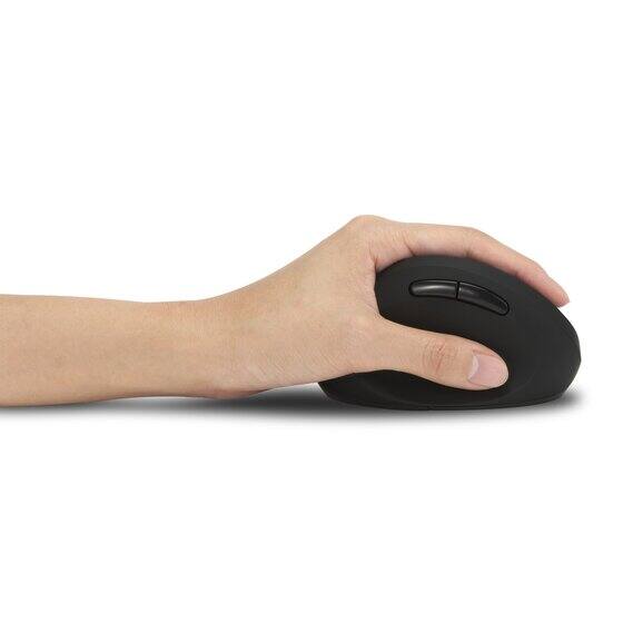 Back. Kensington - PRO FIT LEFT-HANDED ERGO WRLS MOUSE - Black.