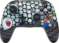 Front. PowerA - Enhanced Wireless Controller for Nintendo Switch, Nintendo Switch 2 with Lumectra - Mario Peek-A-Boo.