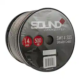 SoundBox - SW14-500, 14 Gauge CCA Speaker Wire Spool - 500 Ft