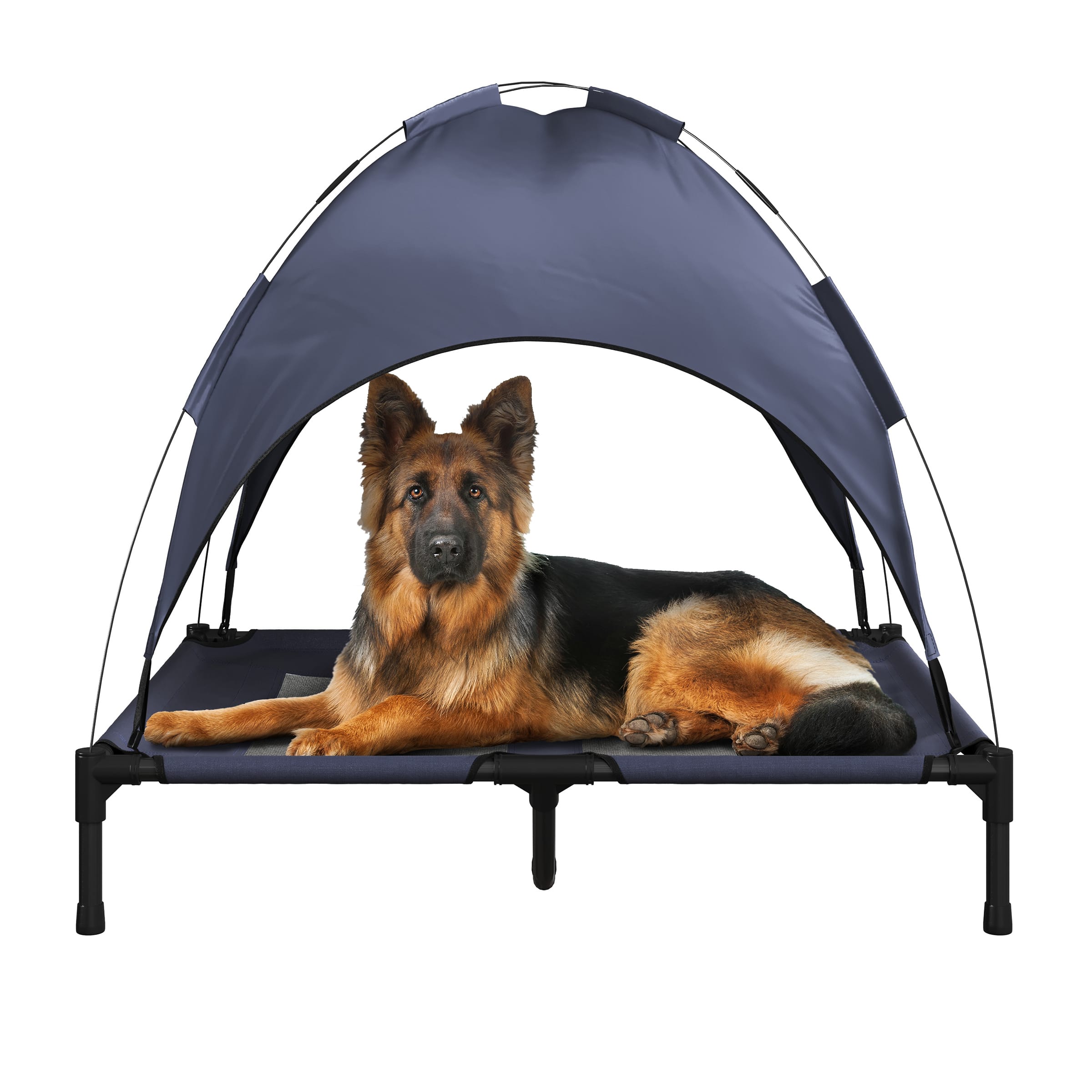 PetMaker - Elevated Dog Bed with Canopy 36x30-Inch Pet Bed with Non-Slip Feet Indoor/Outdoor Cat or Dog Cot with Carrying Case - Navy Blue price history on PriceWatchPro