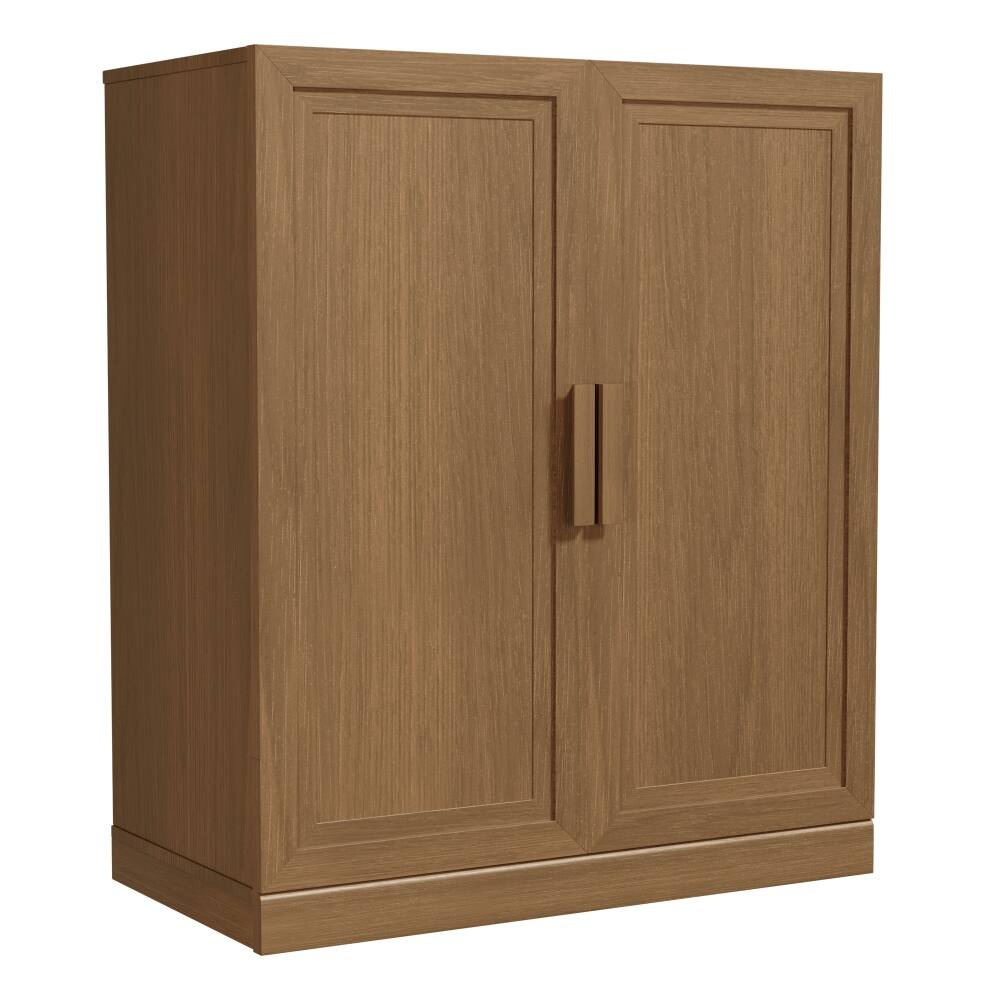 Alt View 2. Lirago - Multipurpose Walnut Solid Wood Storage Cabinet  36"H x16"D x31" Accent Cabinet - Walnut.