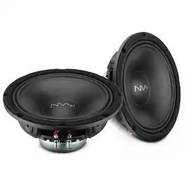 DS18 Audio - 8" Midrange Loudspeaker With Water-Resistant Paper Cone and Neodymium Magnet | 400W RMS 2-Ohm - Black